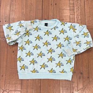 Bonmot I’m a star all over print organic sweatshirt 6-7 years play condition